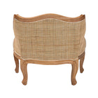 bali & pari Sylvestra Traditional French Beige Fabric and Honey Oak Finished Wood Low Seat Accent Chair