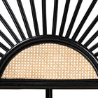 bali & pari Perenna Modern Bohemian Two-Tone Black and Natural Brown Rattan King Size Standalone Headboard