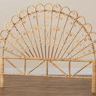 bali & pari Rasima Modern Bohemian Natural Brown Rattan Queen Size Standalone Headboard