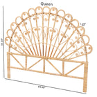 bali & pari Rasima Modern Bohemian Natural Brown Rattan Queen Size Standalone Headboard