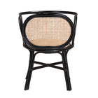 bali & pari Palesa Modern Bohemian Two-Tone Black and  Natural Brown Rattan Dining Chair