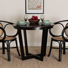 bali & pari Palesa Modern Bohemian Two-Tone Black and  Natural Brown Rattan Dining Chair