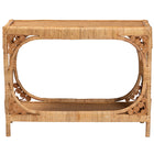 bali & pari Ramona Modern Bohemian Light Honey Rattan Console Table