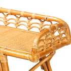 bali & pari Nayana Modern Bohemian Natural Rattan 2-Tier Console Table