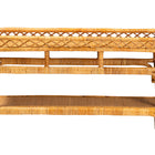 bali & pari Savitri Modern Bohemian Natural Rattan 2-Tier Console Table