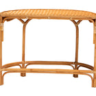 bali & pari Wakana Modern Bohemian Natural Brown Rattan Console Table