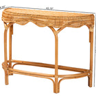 bali & pari Wakana Modern Bohemian Natural Brown Rattan Console Table