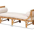 bali & pari Macias Modern Bohemian Natural Brown Rattan Daybed