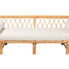 bali & pari Davida Modern Bohemian Natural Brown Rattan Daybed