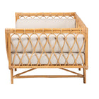 bali & pari Davida Modern Bohemian Natural Brown Rattan Daybed