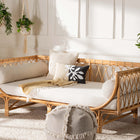 bali & pari Davida Modern Bohemian Natural Brown Rattan Daybed