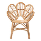 bali & pari Eliava Modern Bohemian Natural Rattan Flower Accent Chair