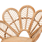 bali & pari Eliava Modern Bohemian Natural Rattan Flower Accent Chair