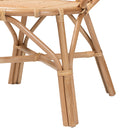 bali & pari Eliava Modern Bohemian Natural Rattan Flower Accent Chair