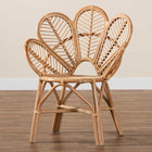 bali & pari Eliava Modern Bohemian Natural Rattan Flower Accent Chair