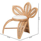 bali & pari Gresham Modern Bohemian Natural Rattan Leaf Accent Chair