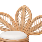 bali & pari Gresham Modern Bohemian Natural Rattan Leaf Accent Chair