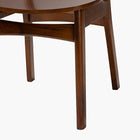 Baxton Studio Hesper Mid-Century Modern Walnut Brown Finished Wood and Rattan 2-Piece Dining Chair Set