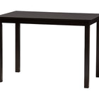 Baxton Studio Estera Mid-Century Modern Dark Brown Finished Wood and Rattan 5-Piece Dining Set