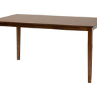 Baxton Studio Estera Mid-Century Modern Walnut Brown Finished Wood and Rattan 7-Piece Dining Set