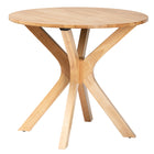 Baxton Studio Kenji Modern Natural Brown Finished Wood 34-Inch-Wide Round Wood Dining Table