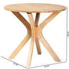 Baxton Studio Kenji Modern Natural Brown Finished Wood 34-Inch-Wide Round Wood Dining Table