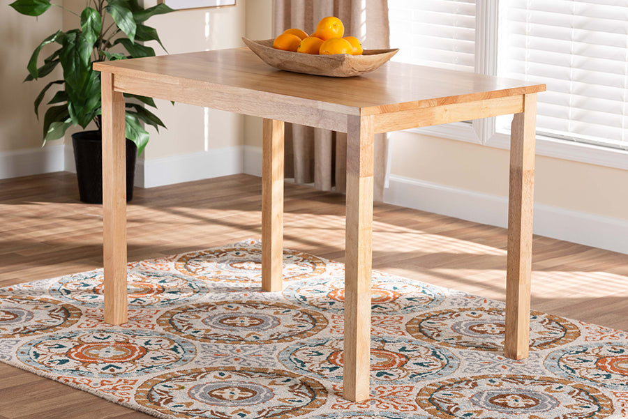 Baxton Studio Eveline Modern Natural Brown Finished Wood 43-Inch Dining Table