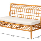 bali & pari Capella Modern Bohemian Honey Rattan Dining Bench