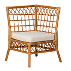 bali & pari Aina Modern Bohemian Honey Rattan 4-Piece Dining Nook Set