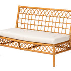 bali & pari Capella Modern Bohemian Honey Rattan Dining Bench
