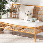 bali & pari Capella Modern Bohemian Honey Rattan Dining Bench