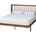 Baxton Studio Calderon Retro-Modern Walnut Brown Finished Wood Queen Size Platform Bed