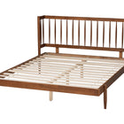 Baxton Studio Calderon Retro-Modern Walnut Brown Finished Wood Queen Size Platform Bed