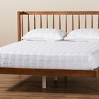 Baxton Studio Calderon Retro-Modern Walnut Brown Finished Wood Queen Size Platform Bed