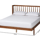 Baxton Studio Calderon Retro-Modern Walnut Brown Finished Wood Queen Size Platform Bed