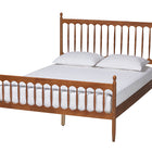 Baxton Studio Deance Retro-Modern Walnut Brown Finished Wood Queen Size Platform Bed