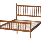 Baxton Studio Deance Retro-Modern Walnut Brown Finished Wood Queen Size Platform Bed