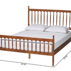 Baxton Studio Deance Retro-Modern Walnut Brown Finished Wood Queen Size Platform Bed