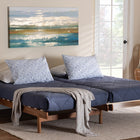 Baxton Studio Bolivia Mid-Century Modern Walnut Brown Wood Expandable Twin to King Bed Frame