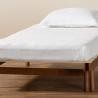 Baxton Studio Bolivia Mid-Century Modern Walnut Brown Wood Expandable Twin to King Bed Frame