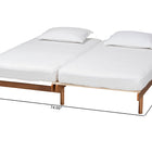 Baxton Studio Bolivia Mid-Century Modern Walnut Brown Wood Expandable Twin to King Bed Frame