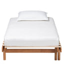 Baxton Studio Bolivia Mid-Century Modern Walnut Brown Wood Expandable Twin to King Bed Frame