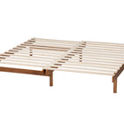 Baxton Studio Bolivia Mid-Century Modern Walnut Brown Wood Expandable Twin to King Bed Frame