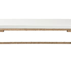 bali & pari Nasim Modern Bohemian Natural Seagrass and Metal Accent Bench