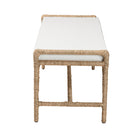 bali & pari Nasim Modern Bohemian Natural Seagrass and Metal Accent Bench