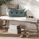 bali & pari Nasim Modern Bohemian Natural Seagrass and Metal Accent Bench