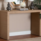 bali & pari Colandra Modern Bohemian Natural Brown Jute and Wood Console Table