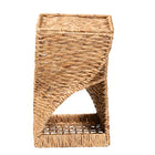 bali & pari Pelleas Modern Bohemian Natural Brown Seagrass and Wood End Table