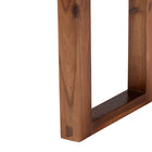 bali & pari Prunella Modern Bohemian Two-Tone Navy Blue and Natural Brown Seagrass and Acacia Wood Accent Bench