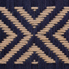 bali & pari Prunella Modern Bohemian Two-Tone Navy Blue and Natural Brown Seagrass and Acacia Wood Accent Bench